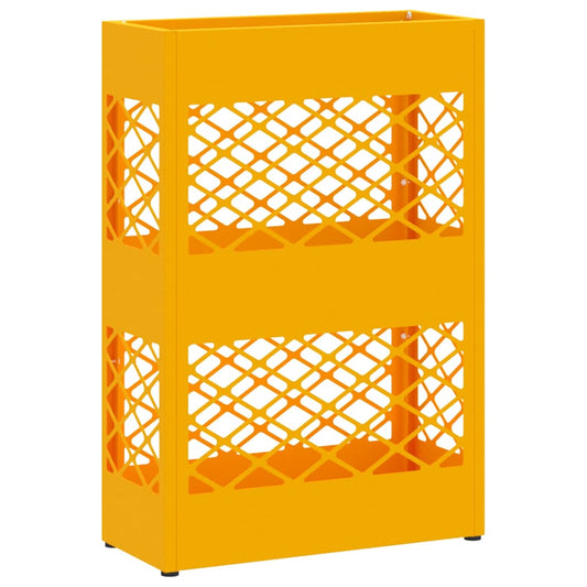 Sonnenschirmhalter mit Speicher Senfgelb 28 x 12 x 41 cm Stahl