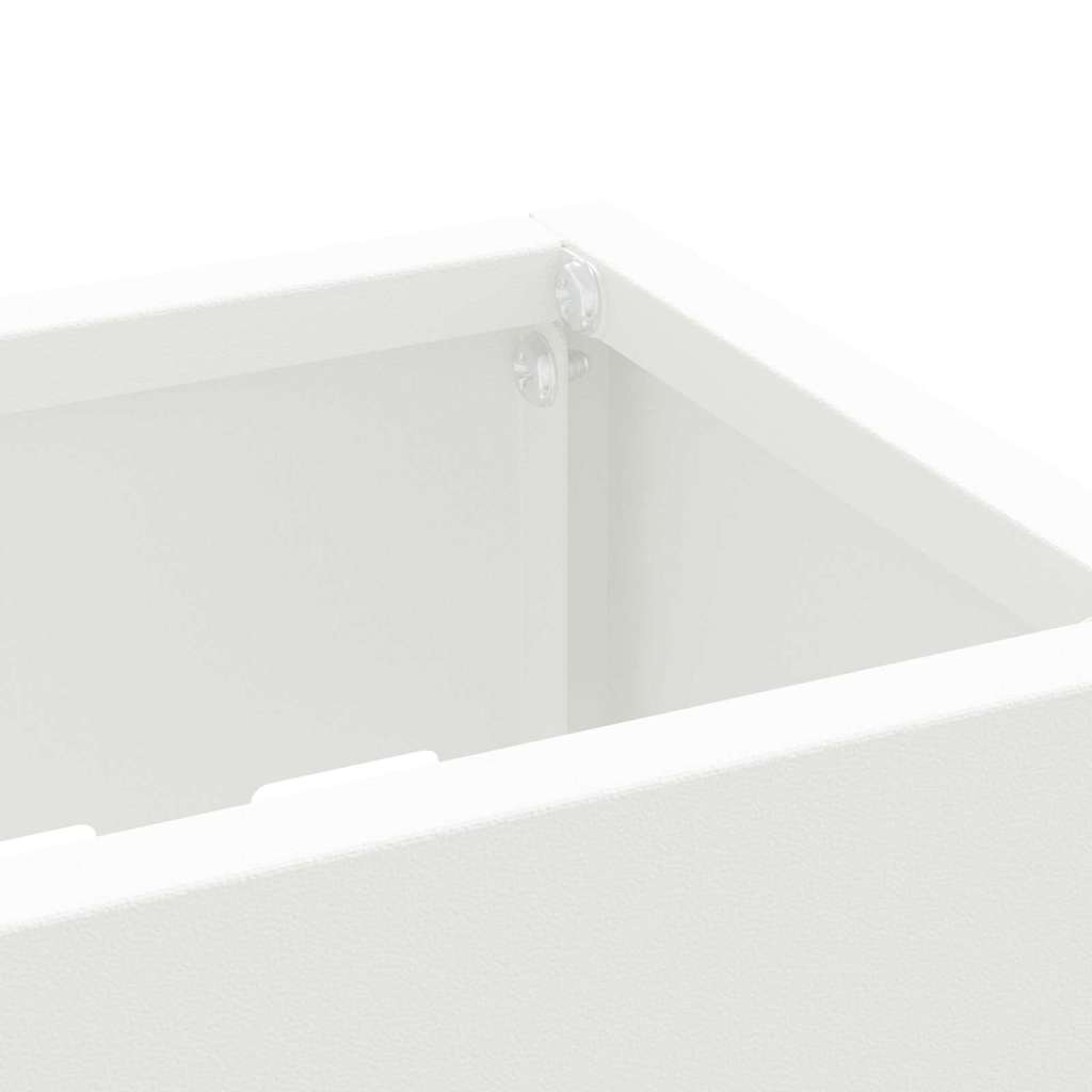 Sonnenschirmhalter mit Speicher Weiß 28 x 12 x 41 cm Stahl