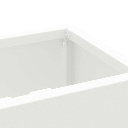 Sonnenschirmhalter mit Speicher Weiß 28 x 12 x 41 cm Stahl
