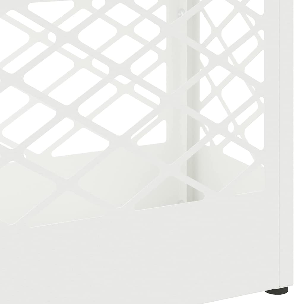 Sonnenschirmhalter mit Speicher Weiß 28 x 12 x 41 cm Stahl
