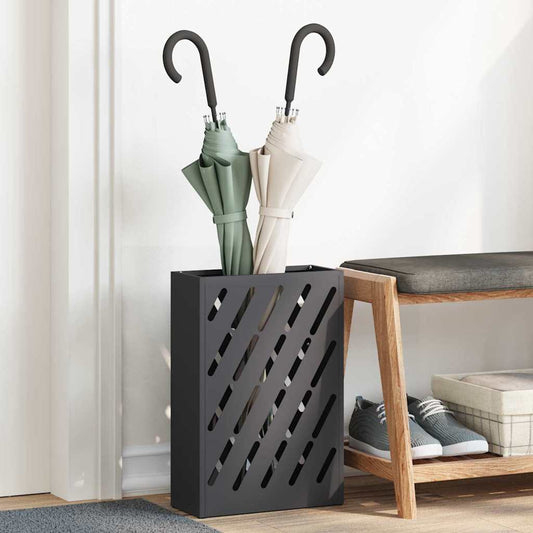 Sonnenschirmhalter mit Speicher Schwarz 28 x 12 x 41 cm Stahl