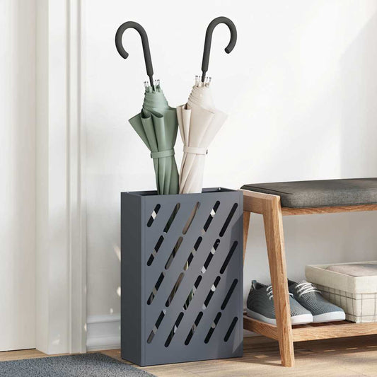 Sonnenschirmhalter mit Speicher Anthrazit 28 x 12 x 41 cm Stahl