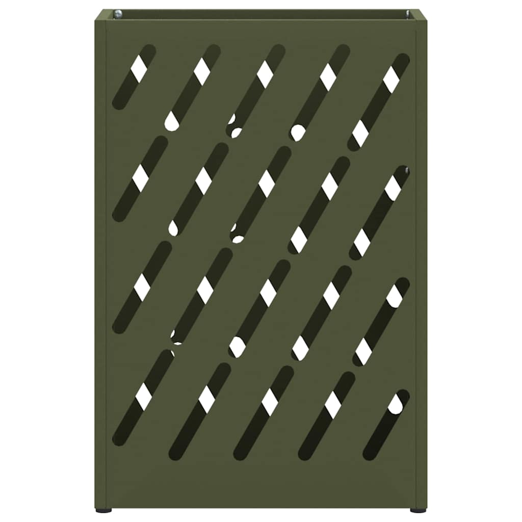 Sonnenschirmhalter mit Speicher Olivgrün 28 x 12 x 41 cm Stahl