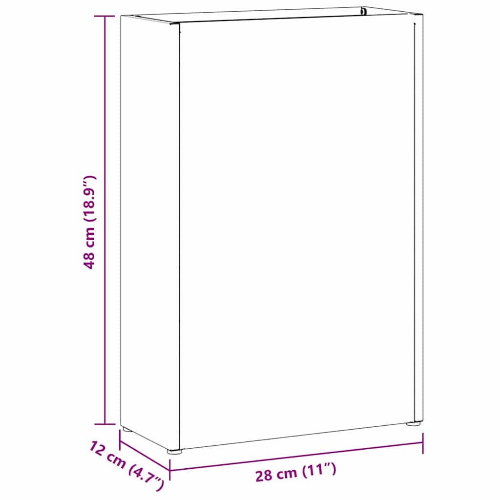 Sonnenschirmhalter mit Speicher Anthrazit 28 x 12 x 41 cm Stahl