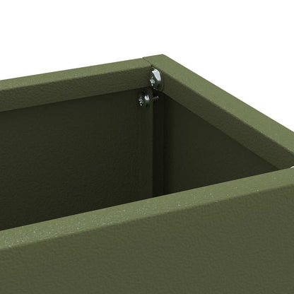 Sonnenschirmhalter mit Speicher Olivgrün 28 x 12 x 41 cm Stahl