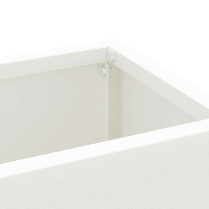 Sonnenschirmhalter mit Speicher Weiß 28 x 12 x 41 cm Stahl
