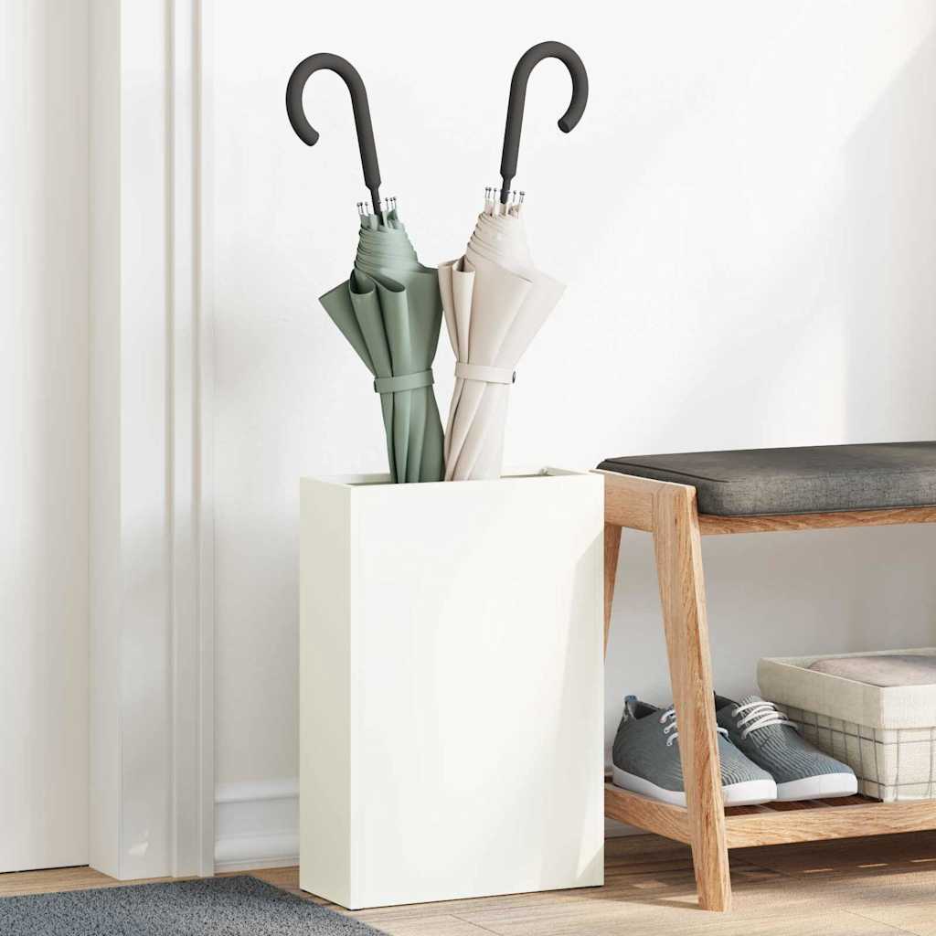 Sonnenschirmhalter mit Speicher Weiß 28 x 12 x 41 cm Stahl