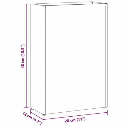 Sonnenschirmhalter mit Speicher Weiß 28 x 12 x 41 cm Stahl