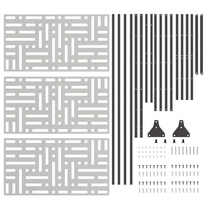 Sichtschutz Grau Stahl