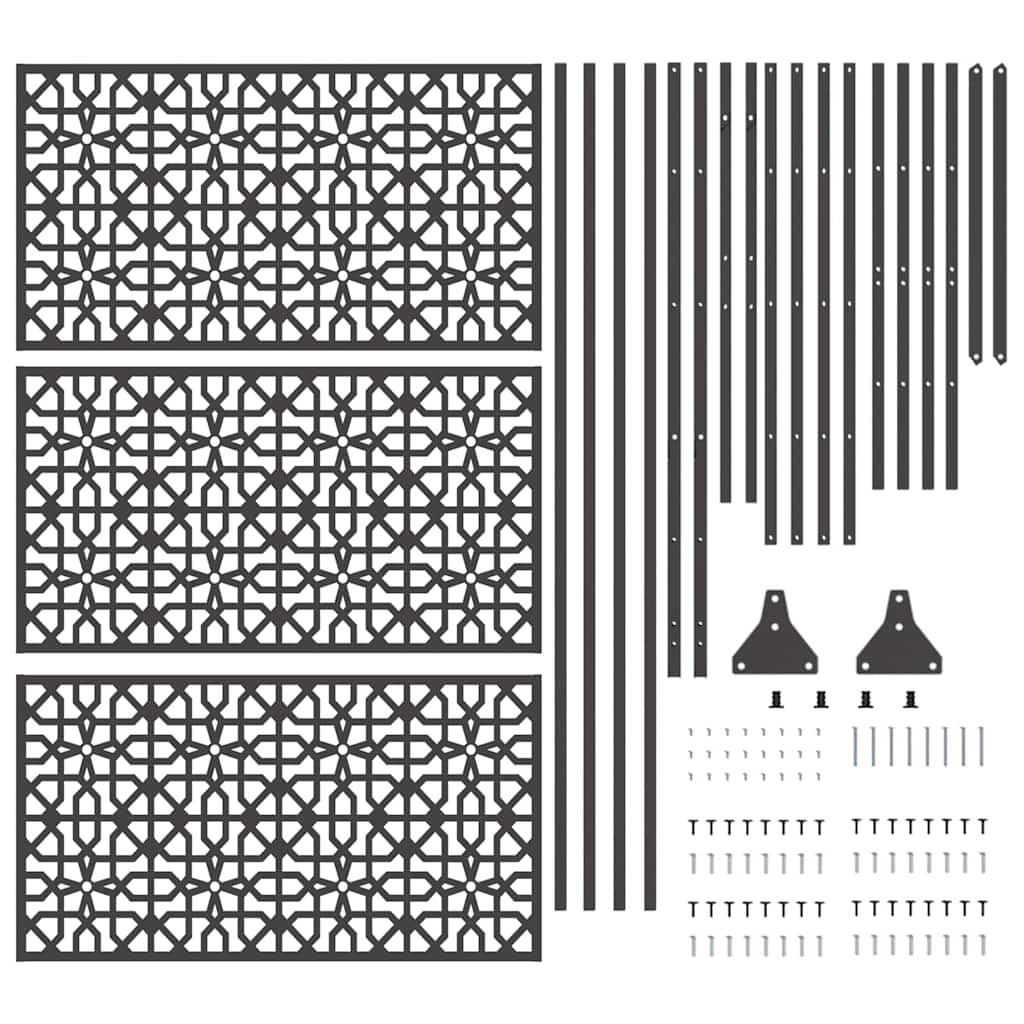 Sichtschutz Schwarz Stahl