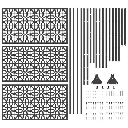 Sichtschutz Schwarz Stahl