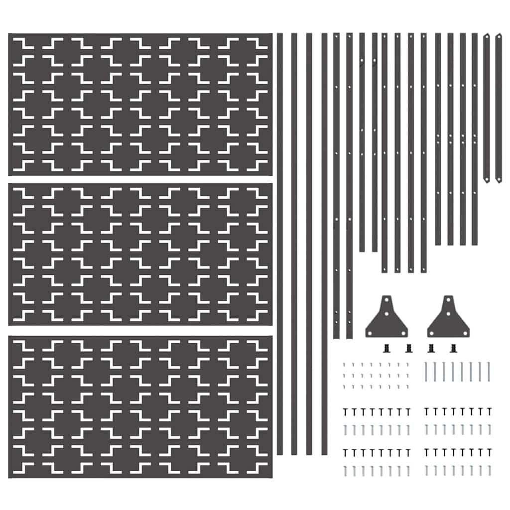 Sichtschutz Schwarz Stahl