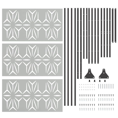 Sichtschutz Grau Stahl