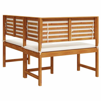 Garten Eckbank Braun 140 x 100 x 91cm Massivholz Akazie