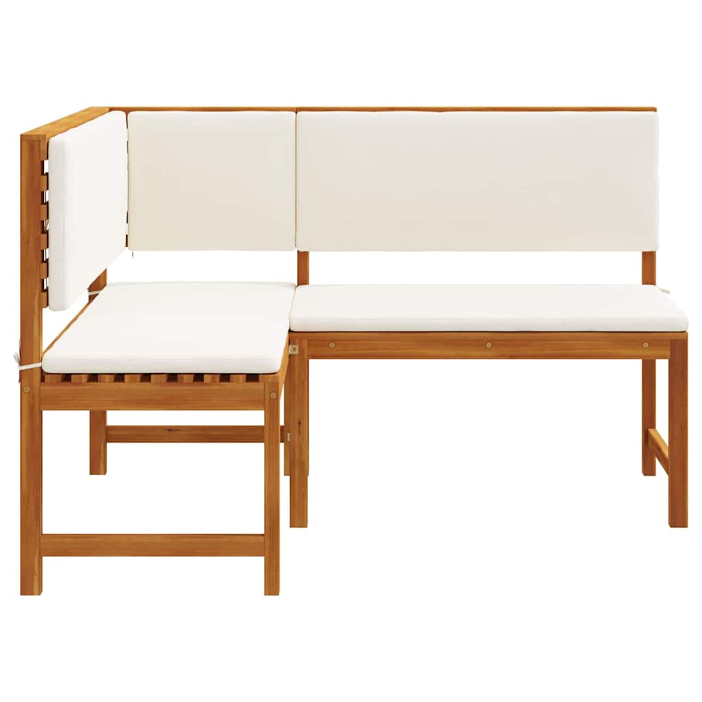 Garten Eckbank Braun 140 x 100 x 91cm Massivholz Akazie