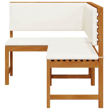 Garten Eckbank Braun 140 x 100 x 91cm Massivholz Akazie