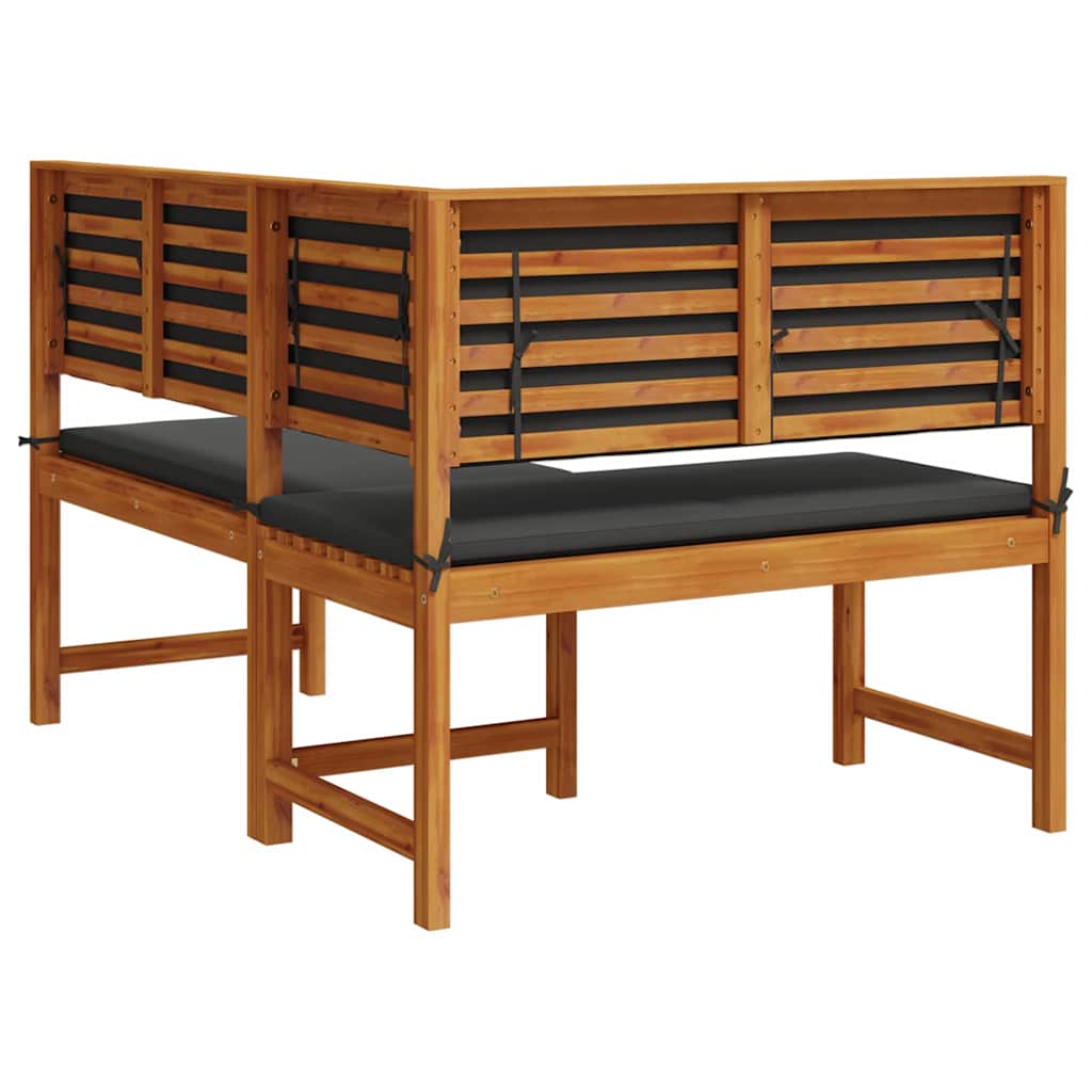 Garten Eckbank Braun 140 x 100 x 91cm Massivholz Akazie