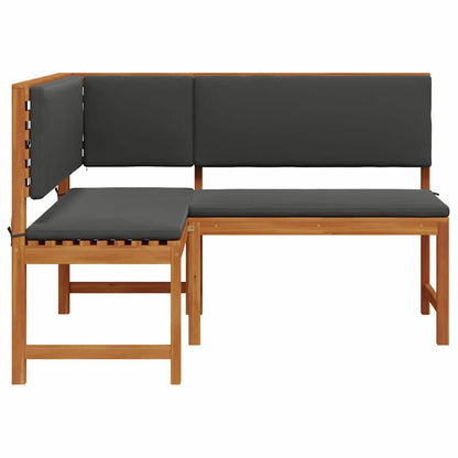 Garten Eckbank Braun 140 x 100 x 91cm Massivholz Akazie