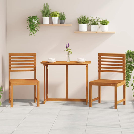 Gartenstuhl 2 pcs Braun 50 x 50 x 91cm Massivholz Akazie