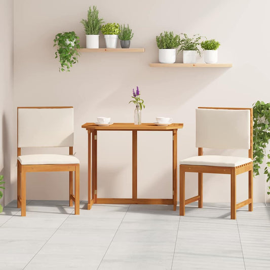 Armlehnloser Gartenstuhl 2 pcs Braun 50 x 50 x 91cm