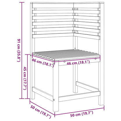 Gartenstuhl Braun 50 x 50 x 91cm Massivholz Akazie