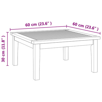 Gartentisch Braun Massivholz Teak