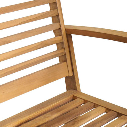 Gartenbank Natur 110 x 64 x 76.5 cm Teak-Massivholz