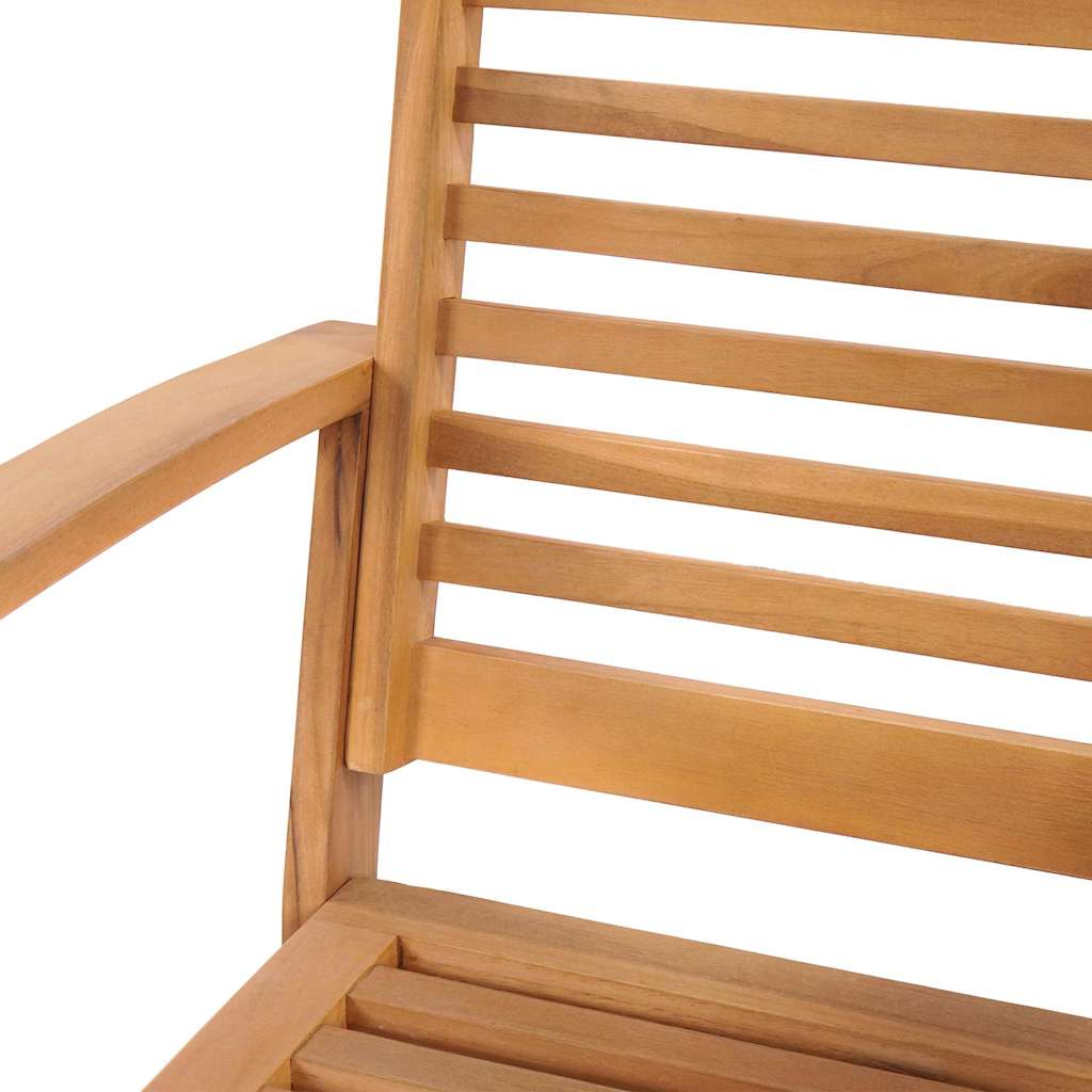 Gartenstühle 2 pcs Natur 60 x 65 x 76.5 cm Teak-Massivholz