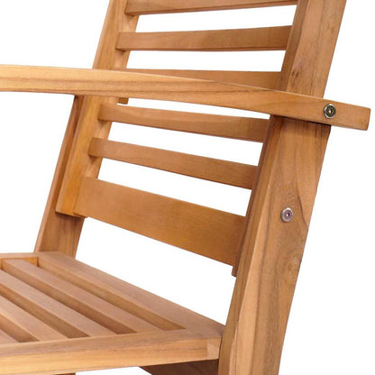 Gartenstühle 2 pcs Natur 60 x 65 x 76.5 cm Teak-Massivholz