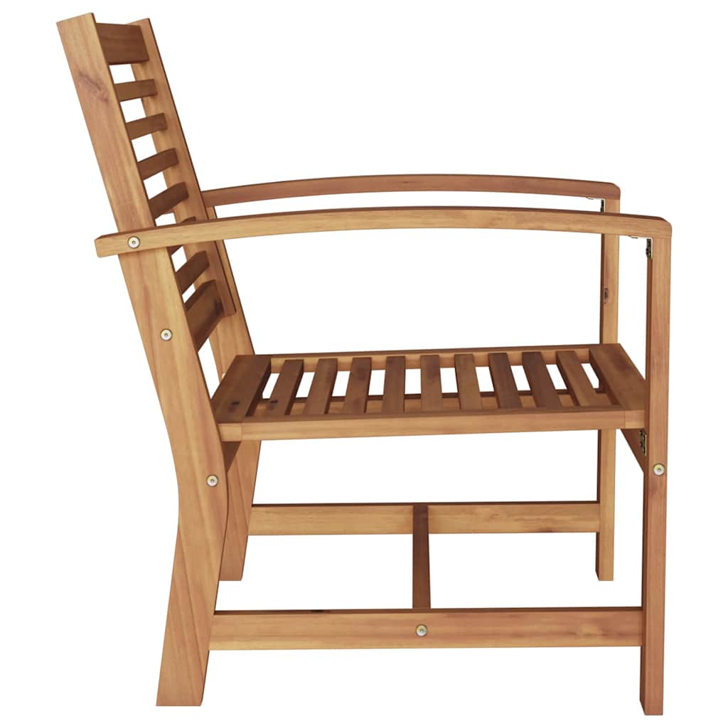 Gartenstühle 2 pcs Natur 60 x 65 x 76.5 cm Teak-Massivholz