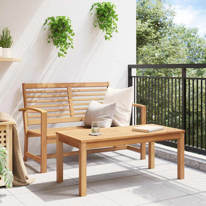 Garten-Sofa-Set 2 pcs Natur Teak-Massivholz