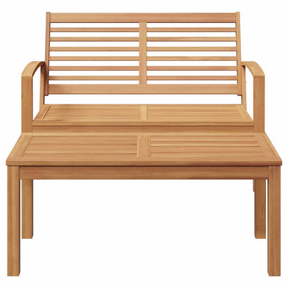 Garten-Sofa-Set 2 pcs Natur Teak-Massivholz