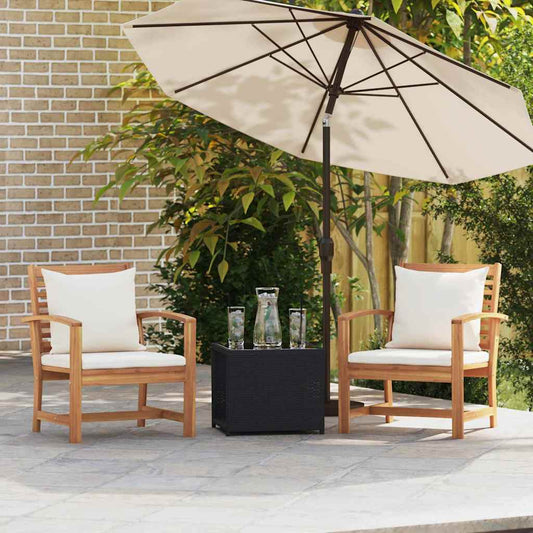 Gartenstühle 2 pcs Natur 60 x 65 x 76.5 cm Teak-Massivholz