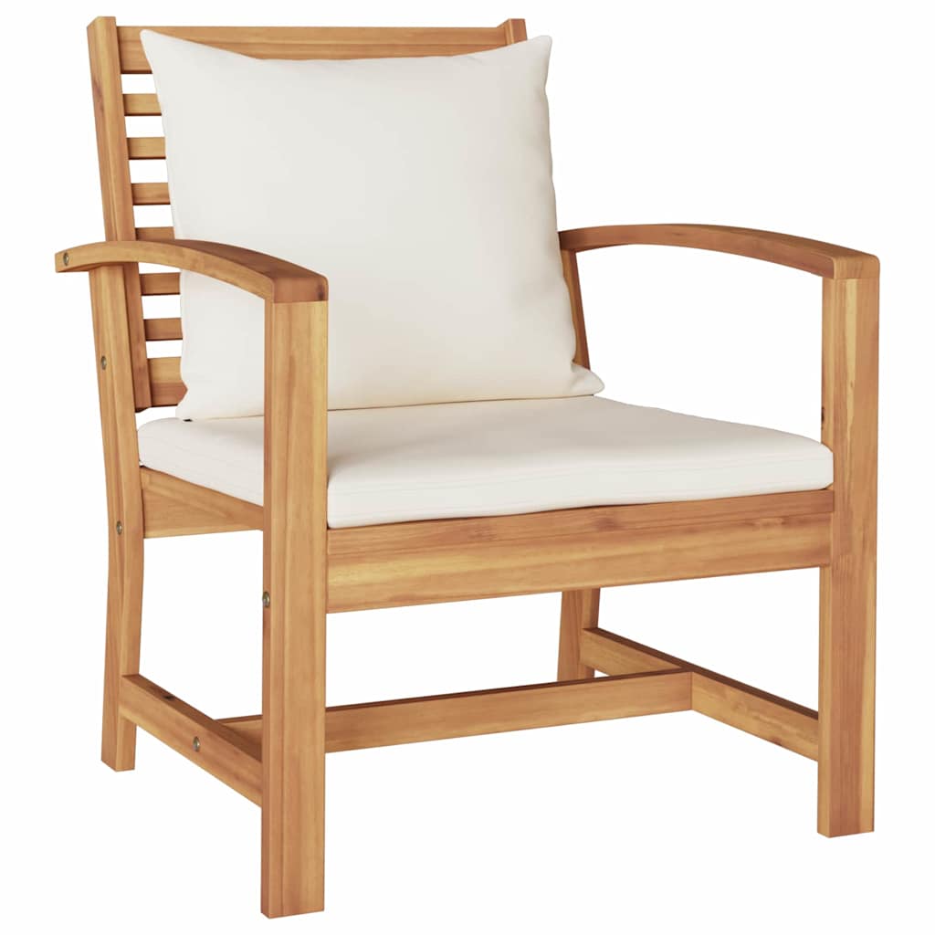 Gartenstühle 2 pcs Natur 60 x 65 x 76.5 cm Teak-Massivholz