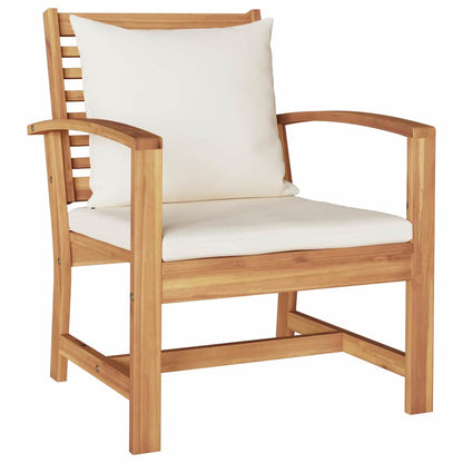 Gartenstühle 2 pcs Natur 60 x 65 x 76.5 cm Teak-Massivholz