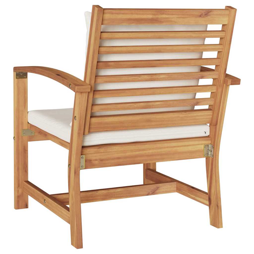 Gartenstühle 2 pcs Natur 60 x 65 x 76.5 cm Teak-Massivholz