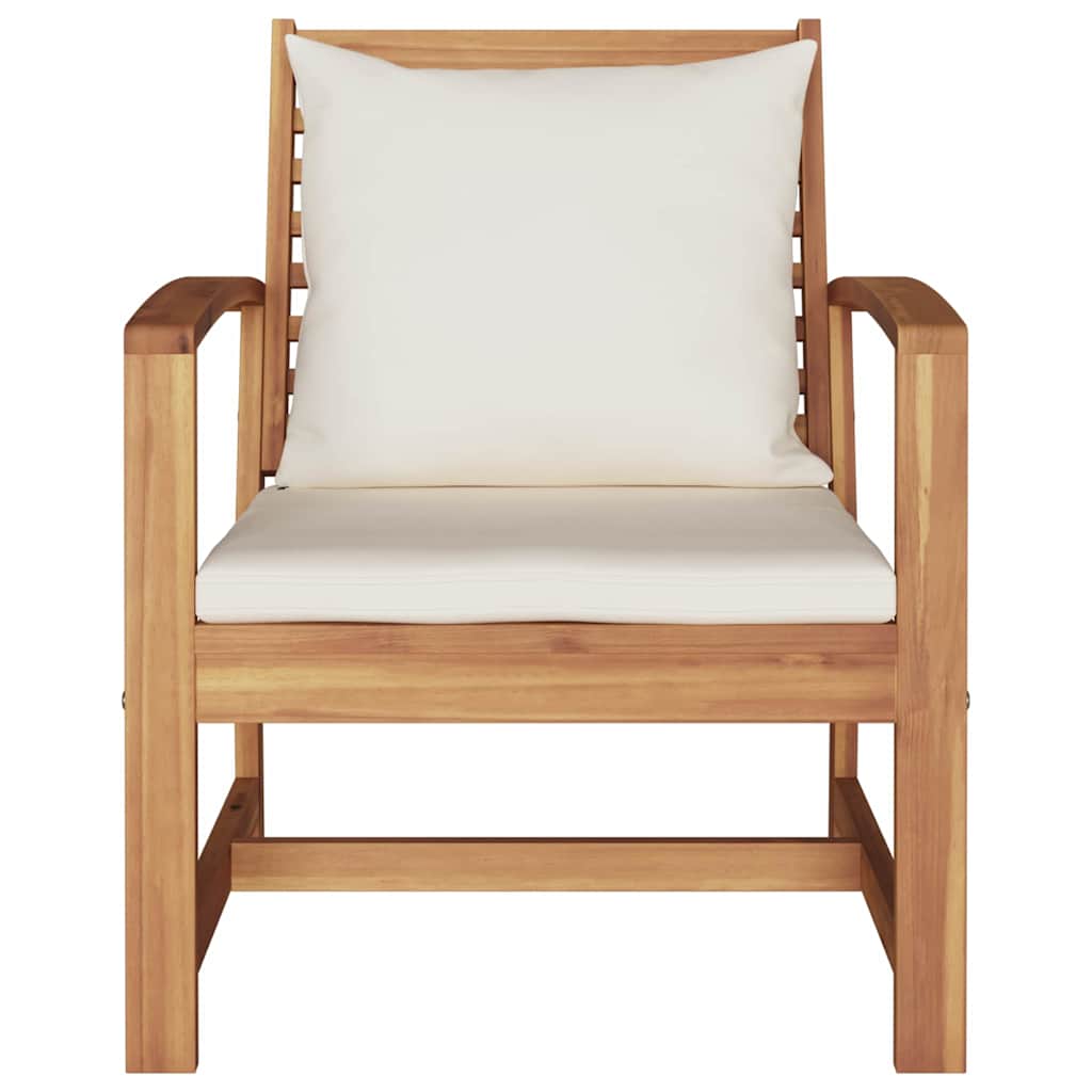 Gartenstühle 2 pcs Natur 60 x 65 x 76.5 cm Teak-Massivholz