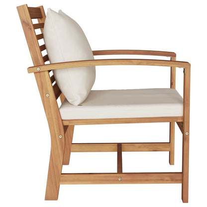 Gartenstühle 2 pcs Natur 60 x 65 x 76.5 cm Teak-Massivholz