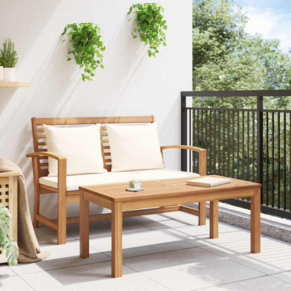 Garten-Sofa-Set 2 pcs Natur Teak-Massivholz