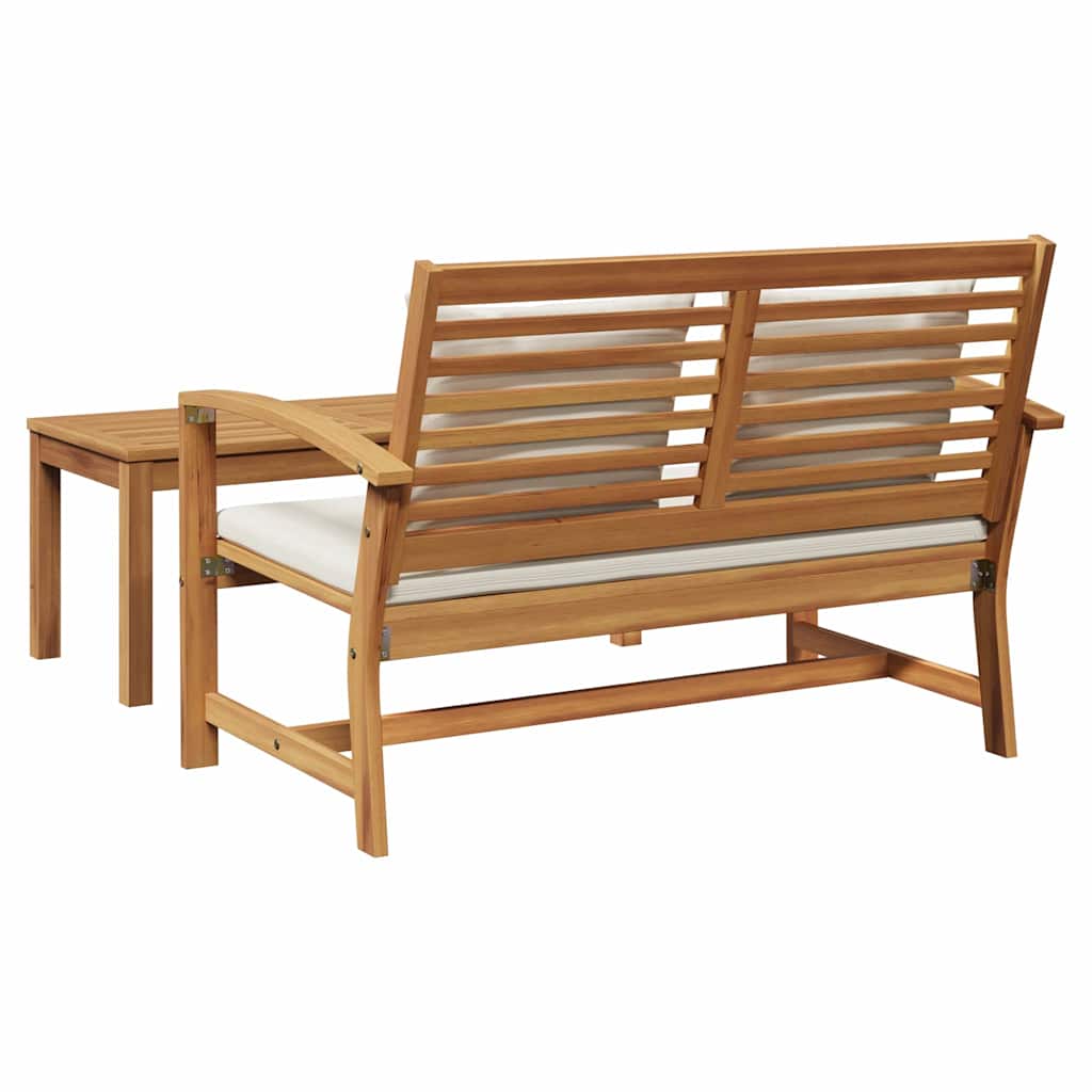 Garten-Sofa-Set 2 pcs Natur Teak-Massivholz