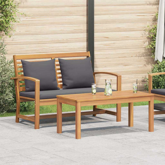 Gartenbank Natur 110 x 64 x 76.5 cm Teak-Massivholz