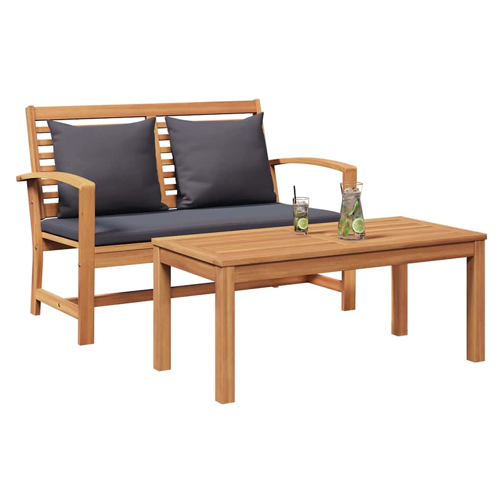 Gartenbank Natur 110 x 64 x 76.5 cm Teak-Massivholz