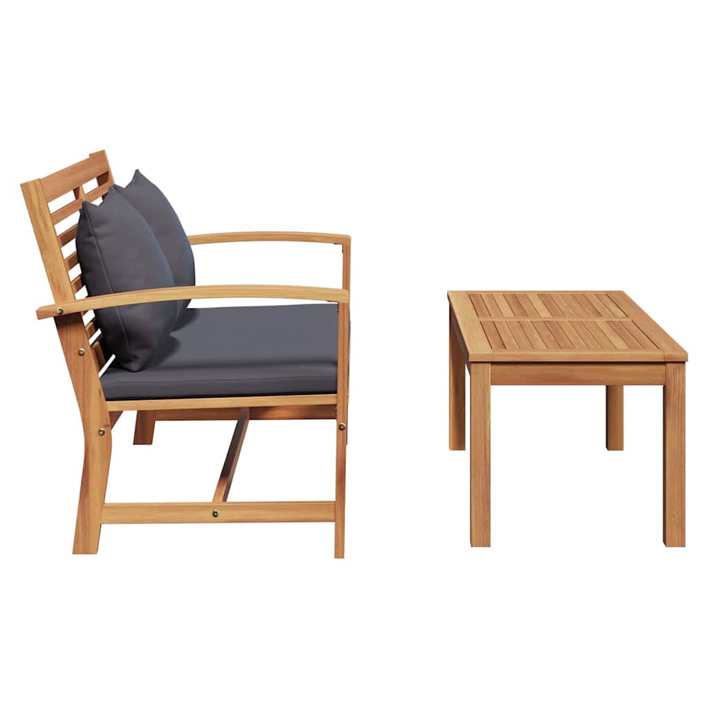 Gartenbank Natur 110 x 64 x 76.5 cm Teak-Massivholz