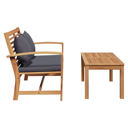 Gartenbank Natur 110 x 64 x 76.5 cm Teak-Massivholz