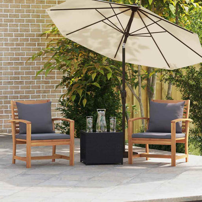 Gartenstühle 2 pcs Natur 60 x 65 x 76.5 cm Teak-Massivholz