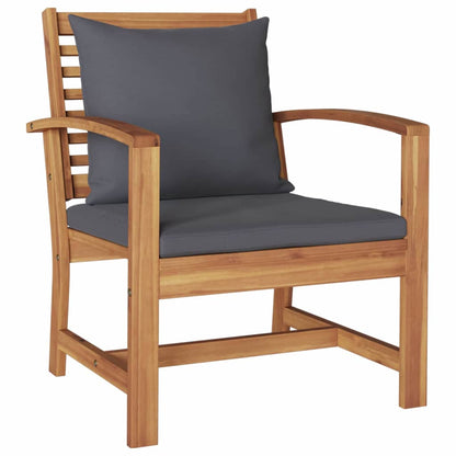 Gartenstühle 2 pcs Natur 60 x 65 x 76.5 cm Teak-Massivholz