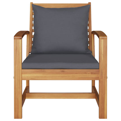 Gartenstühle 2 pcs Natur 60 x 65 x 76.5 cm Teak-Massivholz