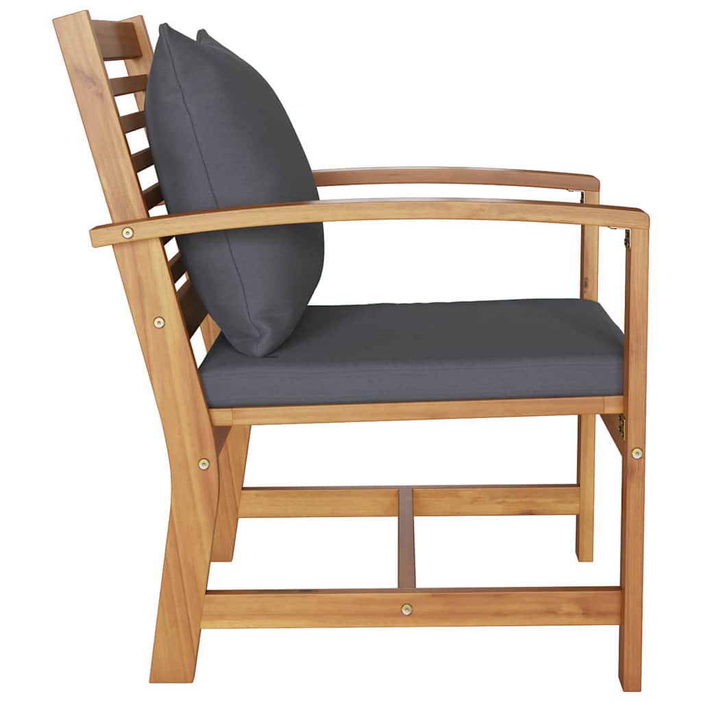 Gartenstühle 2 pcs Natur 60 x 65 x 76.5 cm Teak-Massivholz