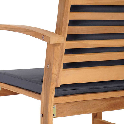 Garten-Sofa-Set 2 pcs Natur Teak-Massivholz
