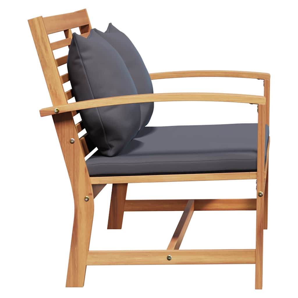 Garten-Sofa-Set 2 pcs Natur Teak-Massivholz